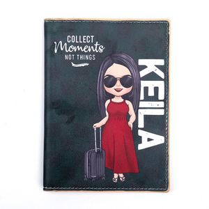 Diseño Personalizado, MOQ Bajo, Porta Pasaportes de Viaje de Cuero PU sin Cierre, 30mm de Grosor, Modelo PILOVE PC-072, Personalizable - Product Image 4