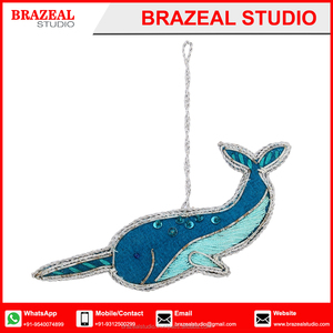 Décorations de Noël perlées faites à la main forme de panda de poisson ornement suspendu décorations d'arbre articles idées cadeaux sacs en gros - Product Image 4