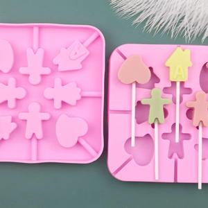 <span class=keywords><strong>Molde</strong></span> <span class=keywords><strong>de</strong></span> silicona para piruletas, 8 cavidades, Pareja, Corazón, forma <span class=keywords><strong>de</strong></span> <span class=keywords><strong>casa</strong></span>, grado alimenticio, caramelo, pastel <span class=keywords><strong>de</strong></span> <span class=keywords><strong>Chocolate</strong></span>, <span class=keywords><strong>molde</strong></span> para hornear para cocina y hogar - Product Image 2