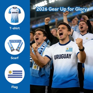 Gahumi 2026 加拿大墨西哥美国足球乌拉圭球迷T恤混纺最新设计运动热升华运动球迷T恤 - Product Image 1