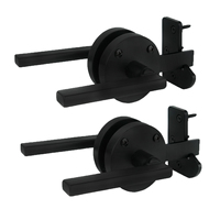 Loquet de porte double face de style campagnard avec surface finie pour porte intérieure en bois