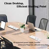 Multiprise encastrable avec ports USB, rallonge électrique, adaptateur secteur, station de charge, multiprise blanche
