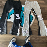 Style de rue lettre bouffée impression grand logo personnalise une variété de couleurs que vous voulez pantalon pantalon bas coupe Joggers hommes