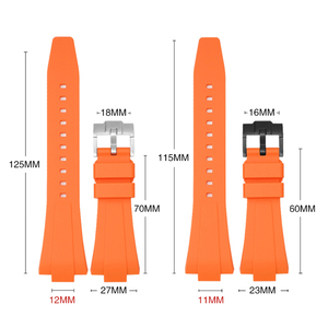 สายนาฬิกาซิลิโคนแบบปลดเร็วสำหรับนาฬิกา <span class=keywords><strong>Tissot</strong></span> <span class=keywords><strong>Prx</strong></span> 35 มม. 40 มม. สำหรับผู้หญิงผู้ชาย สายยางเปลี่ยนขนาด 11 มม. 12 มม. - Product Image 3