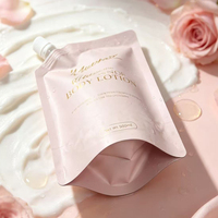 Pochette souple personnalisée avec bec verseur, en plastique laminé, pour emballage de recharge de shampoing et de lotion corporelle