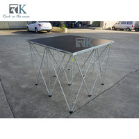 Plateforme de scène pliable en aluminium RK avec surface antidérapante pour utilisation en extérieur