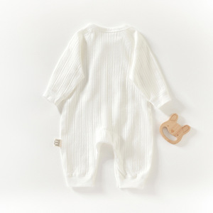 Baby Knitted Romper Pure Cotton Unisex Spring Autumn <b>Onesie</b> With <b>Bunny</b> Patch Newborn Bodysuit - Product Image 2
