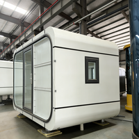 Mini bureau mobile moderne, maison préfabriquée, pod de bureau modulaire portable avec isolation pour toutes les conditions météorologiques, conception personnalisée