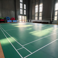 Runsure 22db Revêtement de sol sportif acoustique écologique en PVC pour rénovation sur carrelage de court de tennis, installation rapide