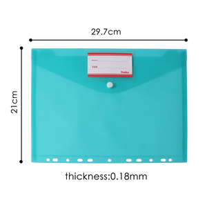 Enveloppes en plastique Foska, enveloppes en polyéthylène, format <span class=keywords><strong>A4</strong></span>, dossiers de documents <span class=keywords><strong>avec</strong></span> poche pour étiquette et fermeture à bouton pour le bureau et la maison - Product Image 2