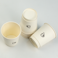Gobelet en papier biodégradable compostable recyclable à paroi simple isolé, nouveau design, impression de logo personnalisée, pour boissons chaudes, respectueux de l'environnement