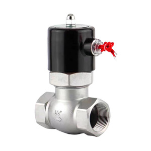 Vanne solénoïde à piston en acier inoxydable, filetage 1 pouce, haute température, AC 220 V, vanne de commande électromagnétique - Product Image 2