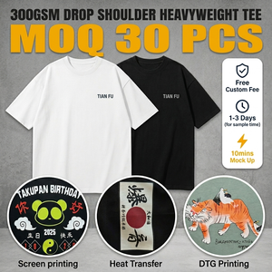 T-Shirt Pesante 300g Pronta Consegna Dropshipping 100% Cotone Tinta Unita Ingrosso Stampa Logo Personalizzata Taglie <span class=keywords><strong>S</strong></span> M L XL - Product Image 1