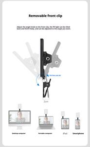 2024 tiktok led <span class=keywords><strong>g3</strong></span> rechargeable lumière d'appoint téléphone éclairage photographique studio photo selfie live led anneau lumineux - Product Image 3