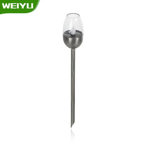 Lámpara de pie decorativa Weiyu Solar con forma de copa de vino, de vidrio y acero inoxidable, para exteriores, patio, camping e iluminación. - Product Image 4