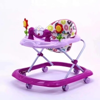 Marche-bébé d'usine 3 en 1, chaise à roulettes musicale de dessin animé, jouet musical, marche-bébé pour garçon et fille, marche-bébé pas cher