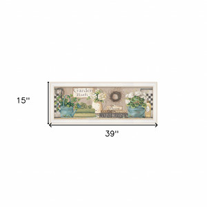 Bagno da giardino HMS 1 bagno bianco incorniciato da parete Art stampa elegante incorniciato decorazione da parete per il tuo spazio bagno - Product Image 6