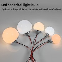 Ampoule LED compacte 5V/12V/24V/220V 1W/3W/5W pour miroir de maquillage, éclairage publicitaire décoratif, lampe sphérique modifiée pour hôtel