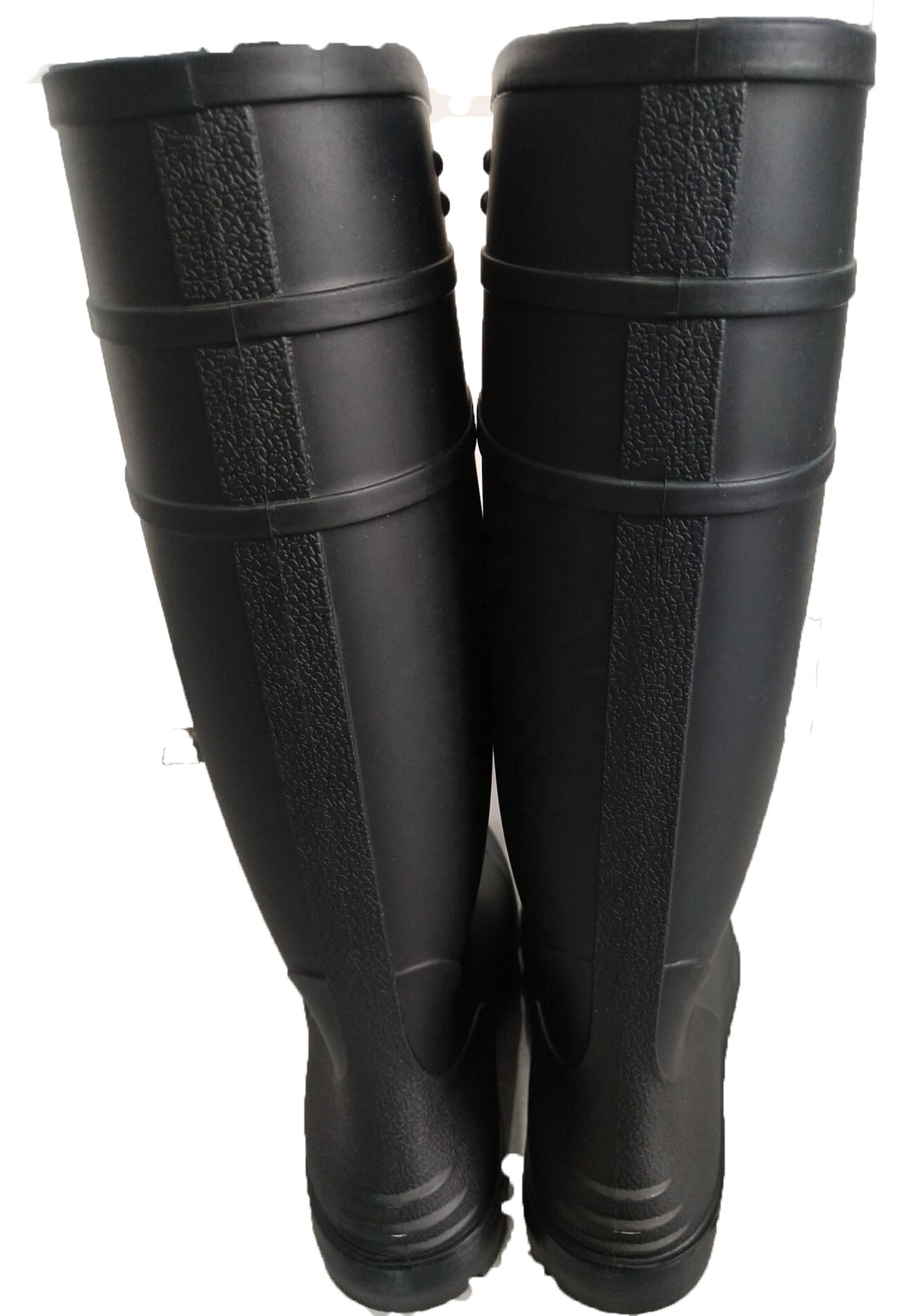 Черные высокие водонепроницаемые защитные мужские резиновые сапоги из ПВХ защитные сапоги