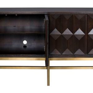 Buffet de style européen minimaliste à 4 portes en bois, design moderne et luxueux pour couloir - Product Image 2