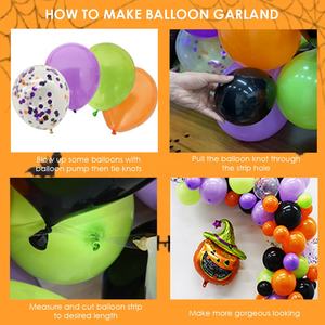 Kit Decorazioni <span class=keywords><strong>per</strong></span> Feste di Halloween con Palloncini in Lattice ad Elio, Ghirlande e Archi - Product Image 3