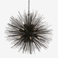 Luminaire moderne doré à 9 lumières pour salle à manger