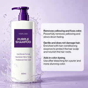 Champú Morado de Calidad Profesional <span class=keywords><strong>para</strong></span> <span class=keywords><strong>Cabello</strong></span> <span class=keywords><strong>Rubio</strong></span>, Anti-Amarillo, Tono Morado, Nutritivo, Protección del Color <span class=keywords><strong>para</strong></span> <span class=keywords><strong>Cabello</strong></span> Decolorado y <span class=keywords><strong>Teñido</strong></span> - Product Image 2