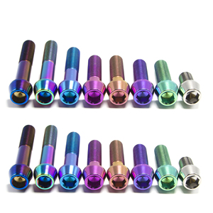 Juego de tornillos de cabeza hexagonal de titanio anodizado GR5 multicolor para bicicleta y motocicleta - Product Image 6