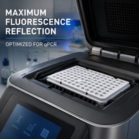 Plaque PCR blanche à 96 puits de 100 µl, sans RNase ni DNase, sans pyrogène, standard SBS, consommables de laboratoire pour PCR quantitative