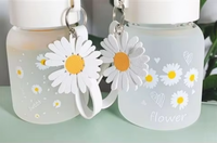 Gelas Mini Trendy Daisy Lapis Ganda Tahan Panas Anti Bocor Ramah Lingkungan Lucu Gemuk Portabel Cangkir Hadiah Promosi