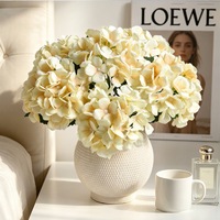 Grandes fleurs artificielles d'hortensia en fausse soie haut de gamme, réalistes, pour la décoration intérieure et de table, l'extérieur, les arrangements floraux de mariage