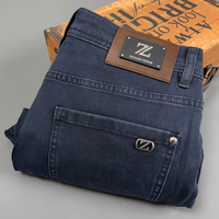 Nouvelles collections d'automne : Jeans homme de luxe personnalisés, tendance et polyvalents, coupe droite élastique, vente en gros usine