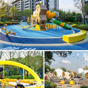 Structure de jeu extérieure pour enfants de 2 à 4 ans, toboggan en forme de baleine, style dessin animé, en acier inoxydable - Product Image 4