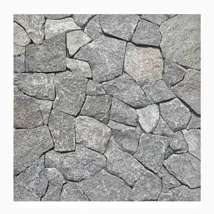 Dış duvar kaplaması için çin koyu gri granit ggranite, rastgele şekil, doğal granitekültür taş