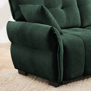 Meubles de salon personnalisés en gros appartement petit canapé en tissu vert foncé 2 <span class=keywords><strong>places</strong></span> deux <span class=keywords><strong>places</strong></span> ensemble de canapés - Product Image 3