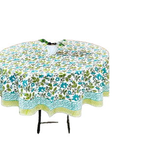 Nappes en coton imprimées sur mesure disponibles en 60 pouces de diamètre, idéales pour les magasins d'ameublement et adaptées à la revente - Product Image 1