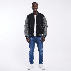 Streetwear Custom Made Long Satin College Varsity Jacket Thin High Street Style Letterman CollegeBaseballjacket pour hommes - Product Image 1