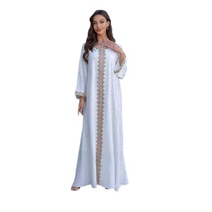 Vestido Abaya Islámico Hafizah para Mujer, Elegante y Modesto, Caftán Blanco de Manga Larga, Vestido Maxi, Moda Modesta de Oriente Medio, Dubái - Product Image 6