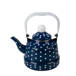 Bouilloire en émail 2,5 L moderne avec motif floral, compatible cuisinière, écologique pour la maison - Product Image 3