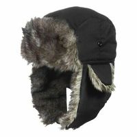 Sombrero Ushanka de estilo invernal para hombre, sombrero Lenin de piel de conejo con orejeras a prueba de viento, estilo Retro DE LA URSS