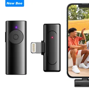 Nouvel arrivage Microphone de téléphone portable en direct USB Type C 2.4G Mini Microphone de Lavalier sans fil pour iphone/ipad