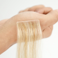 Extensiones de Cabello Humano con Cinta Adhesiva Invisible, Doble Trama, Cabello Virgen Remy Ruso, Venta al Por Mayor