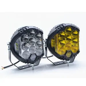 Traktör Offroad atv LED sürüş ışık LED araba yuvarlak kamyon Jeep para carros 7 inç 90W LED çalışma lambası Jeep Wrangler için