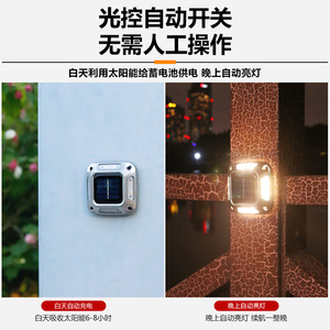 Lámpara Solar de Jardín para Montaje en Pared, LED, Impermeable, Alimentada por Energía Solar, Iluminación de Paisaje para Patio, Terraza y Jardín - Product Image 3