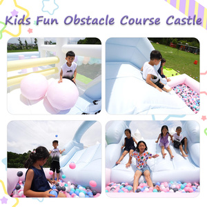 Castillo Inflable de PVC de Grado Comercial <span class=keywords><strong>para</strong></span> Niños y Adultos, <span class=keywords><strong>con</strong></span> <span class=keywords><strong>Piscina</strong></span>, Tobogán, Obstáculos, Zona de Escalada y Soplador - Product Image 5