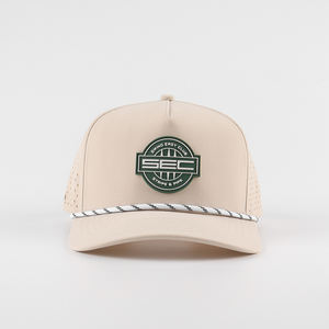 Logotipo de goma de Pvc personalizado 5 paneles deportes Snap Back impermeable béisbol rendimiento cuerda Golf sombrero con marcador de bola magnética - Product Image 3