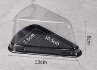 Boîtes d'emballage carrées en plastique pour gâteaux en tranches, super bon marché, jetables, petites boîtes à dessert, boîtes à gâteaux à emporter en gros