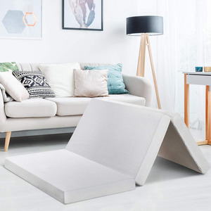 Colchón de espuma viscoelástica de 4 pulgadas de alta calidad, cama portátil plegable doble, cama de viaje para acampar, colchón <span class=keywords><strong>Topper</strong></span> - Product Image 1