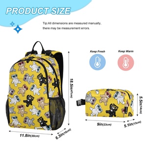 Feifeiyu Fashion Design Custom Doughnut Design <b>School</b> <b>Backpack</b> Lunch Cool Bag Set for Children - Product Image 2