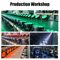 Projecteur LED Par 18x10W RGBW 4-en-1 en alliage d'aluminium ultra-plat, lumière de wash blanc chaud DMX512 avec flight case pour scène, mariage, fête, événements DJ